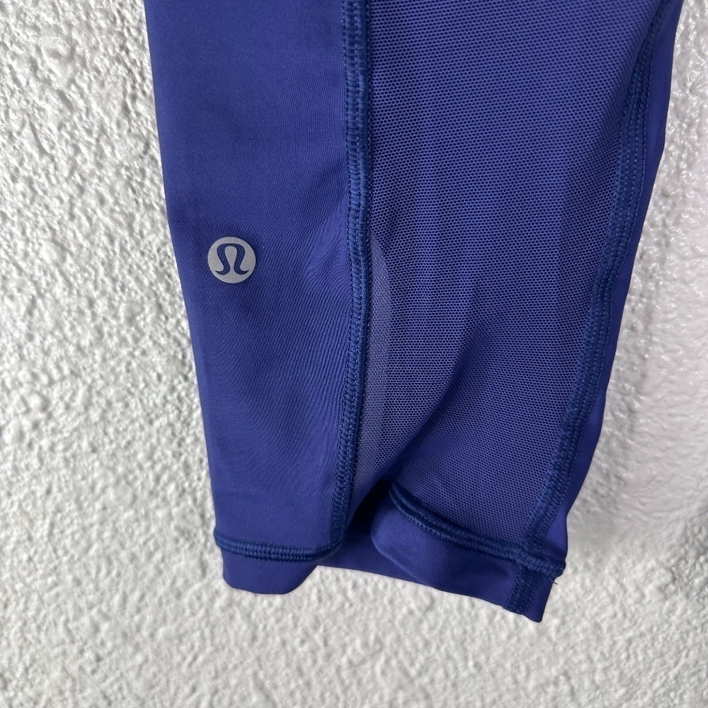 Lululemon Outrun Crop Emperor Blue SZ 4 - Picture 2 of 6
